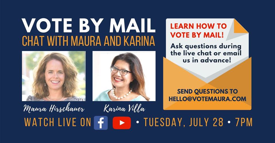 Vote by Mail Chat with Maura & Karina @ Facebook & YouTube Live