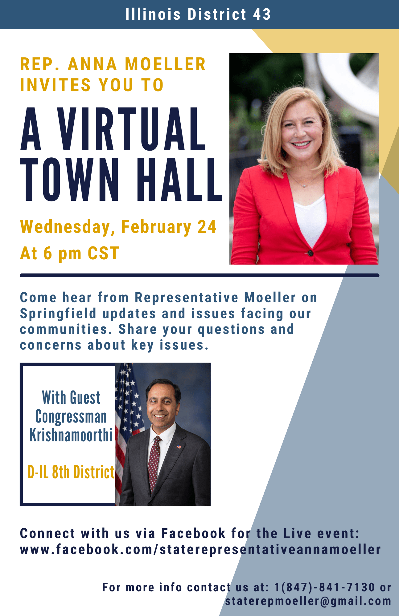 Virtual Town Hall with Anna Moeller @ Online