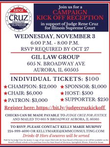 Judge Rene Cruz Campaign Kick Off Reception @ Gil Law Group