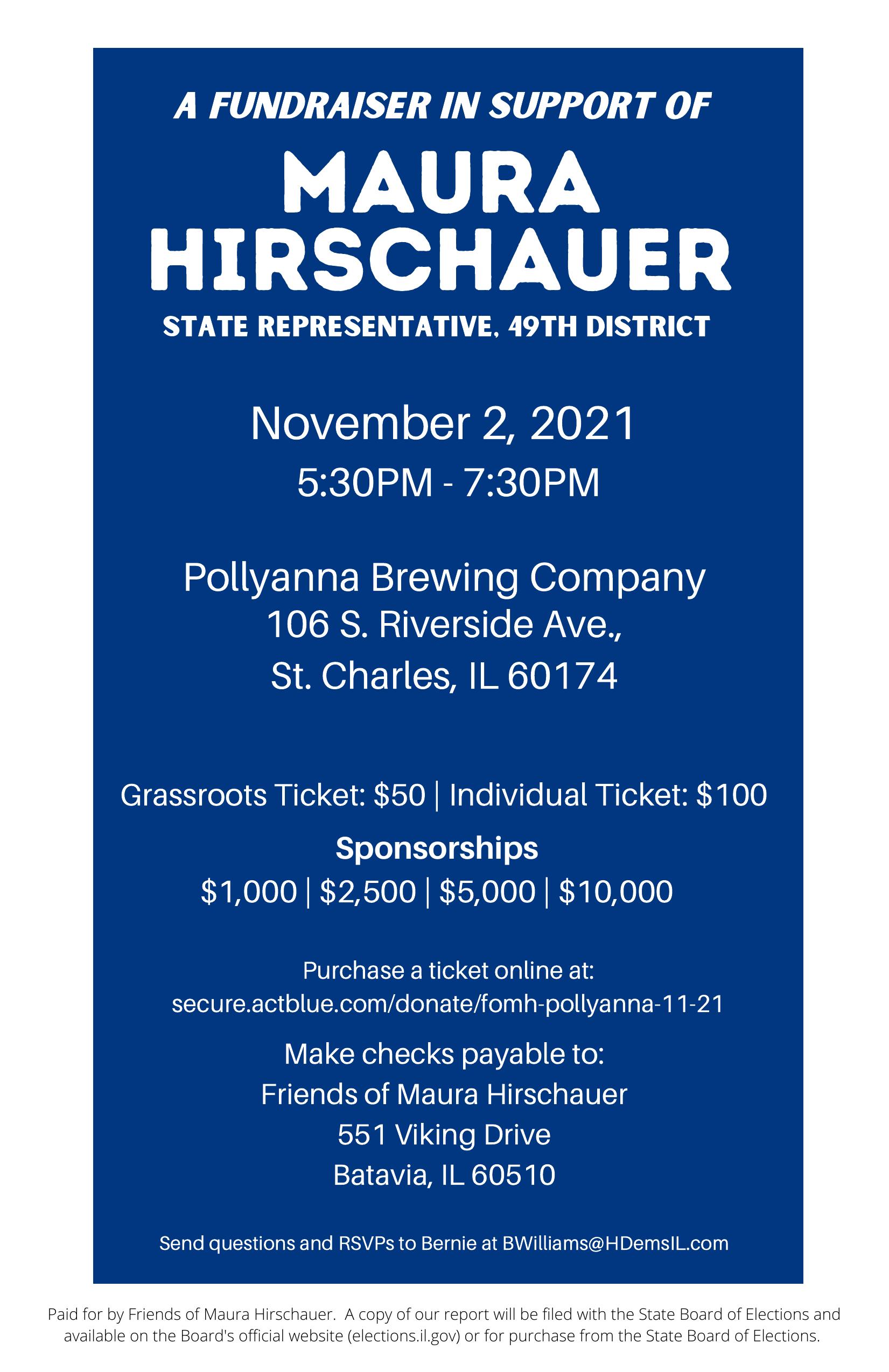 Fundraiser for Maura Hirschauer @ Pollyanna Brewing Company