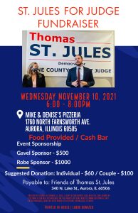 Thomas St. Jules for Judge Campaign Fundraiser @ Mike & Denise’s Pizzeria in Aurora