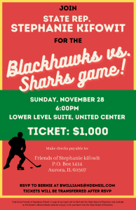 Stephanie Kifowit Blackhawks Fundraiser @ Lower Level Suite, United Center