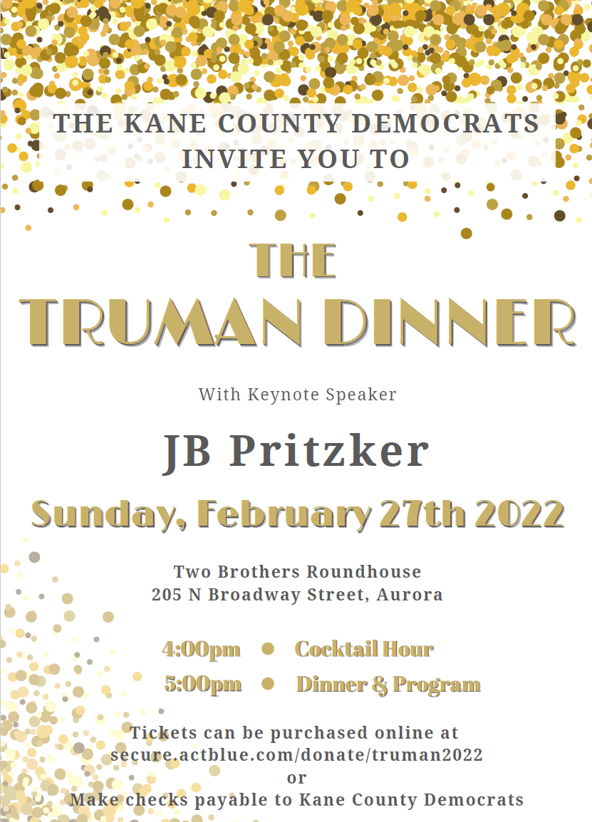 JB Pritzker Kane Dems Truman Dinner Invite 2022