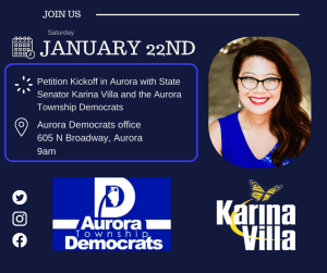 Petition Drive with Karina Villa and the Aurora Township Democrats