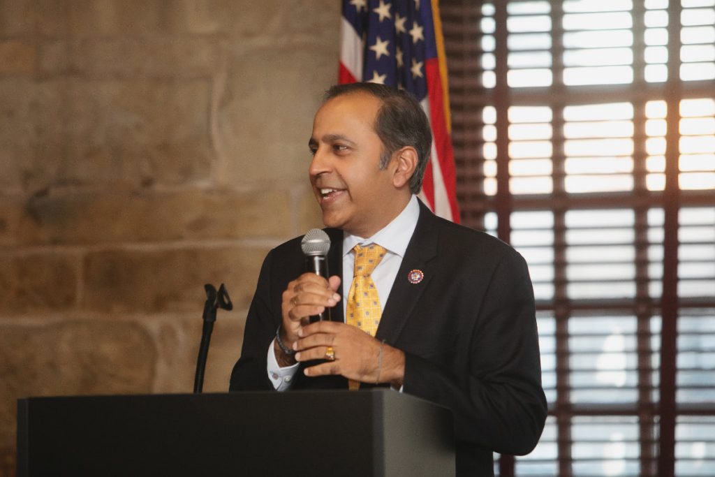 Raja Krishnamoorthi at the Kane County Democrats Truman Dinner 2022