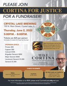 Cortina for Justice Crystal Lake Fundraiser @ Crystal Lake Brewing