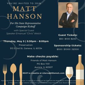 Matt Hanson State Representative Campaign Kickoff @ Preservation