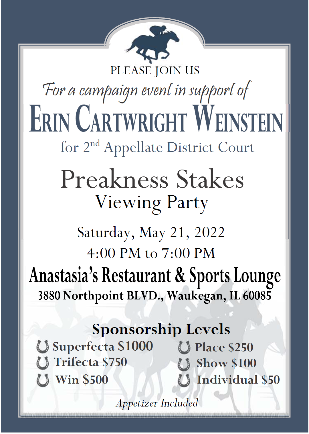 ecw preakness event invitation digital