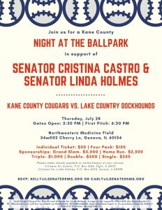 Night at the Ballpark w/ Cristina Castro and Linda Holmes @ Northwestern Medicine Field