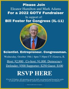 Geneva Fundraiser for Congressman Bill Foster