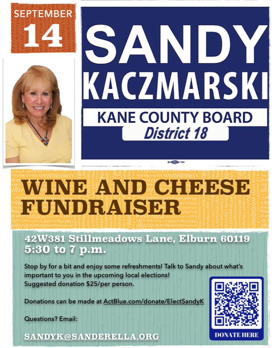 elect sandy kaczmarski fundraiser flyer