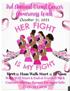 3rd Annual Breast Cancer Awareness Walk @ Festival Park