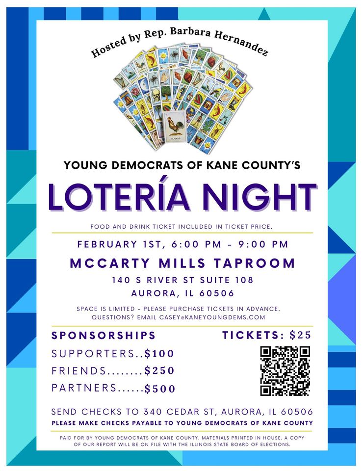 Lotería Night | Kane County Young Democrats | Kane County Democrats