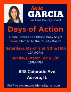 Sonia Garcia for Kane County Board Days of Action