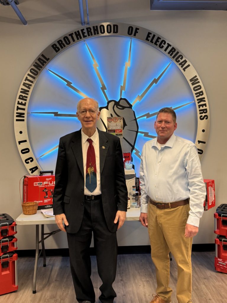 bill foster with todd williams executive director ibew local 196