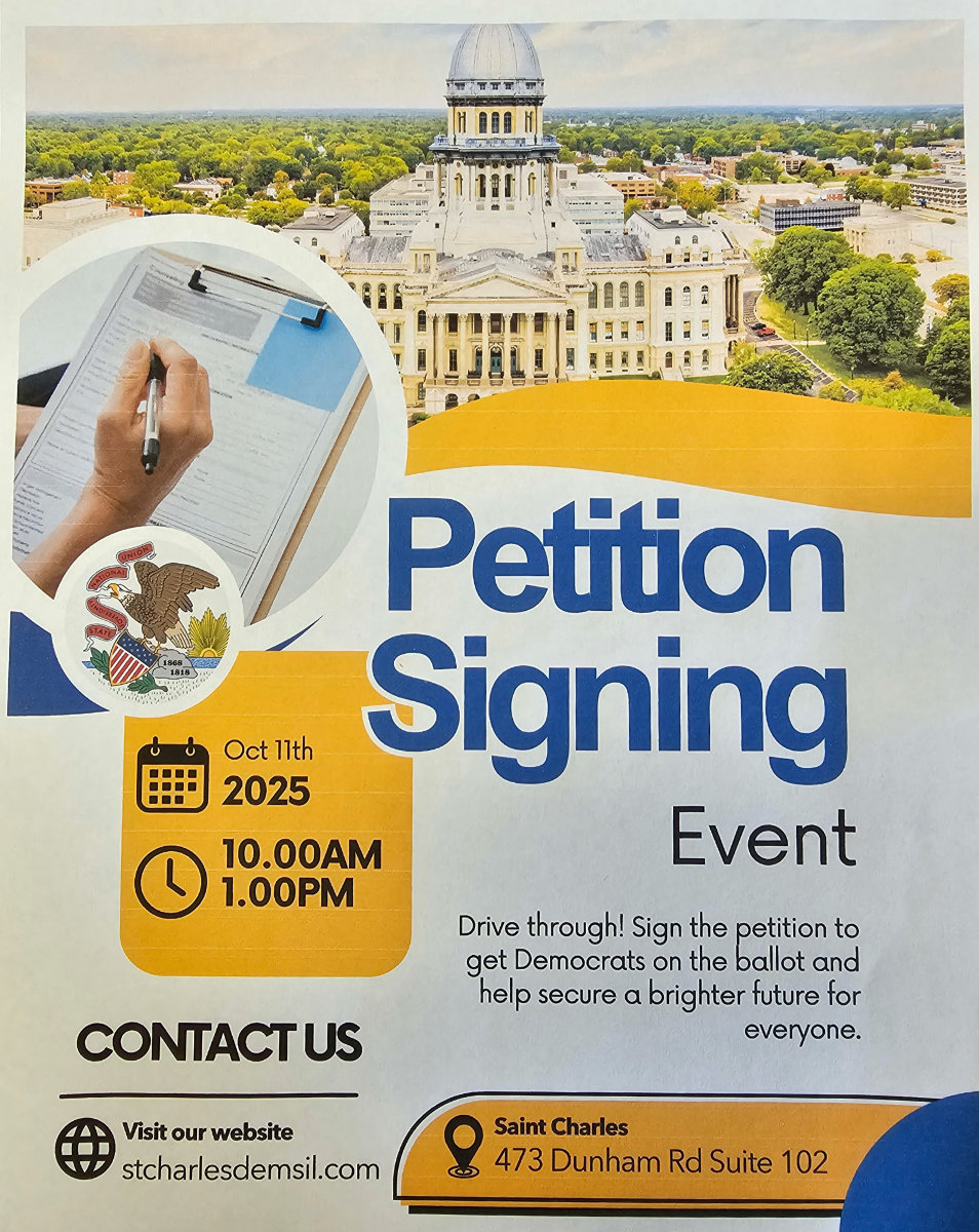 st charles dems petition signing event oct 2025