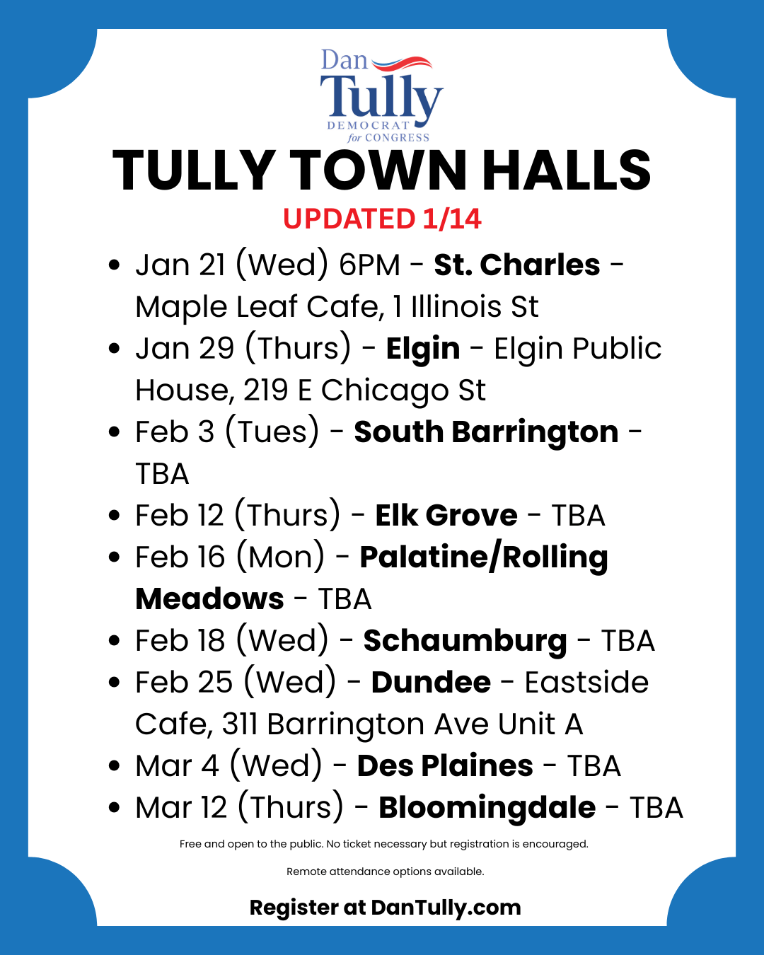 dan tully town halls