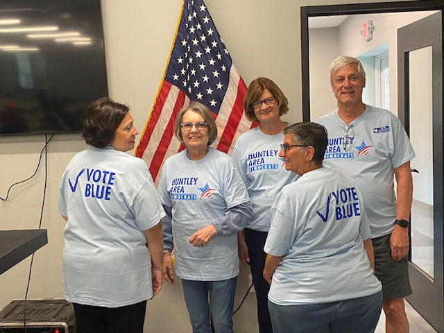 new huntley area dems t shirts