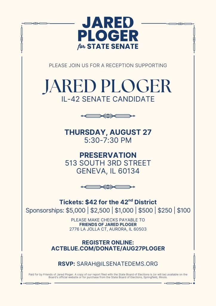 jared ploger for senate reception