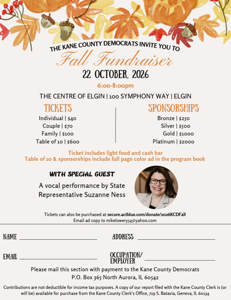 kane county democrats fall fundraiser 2026