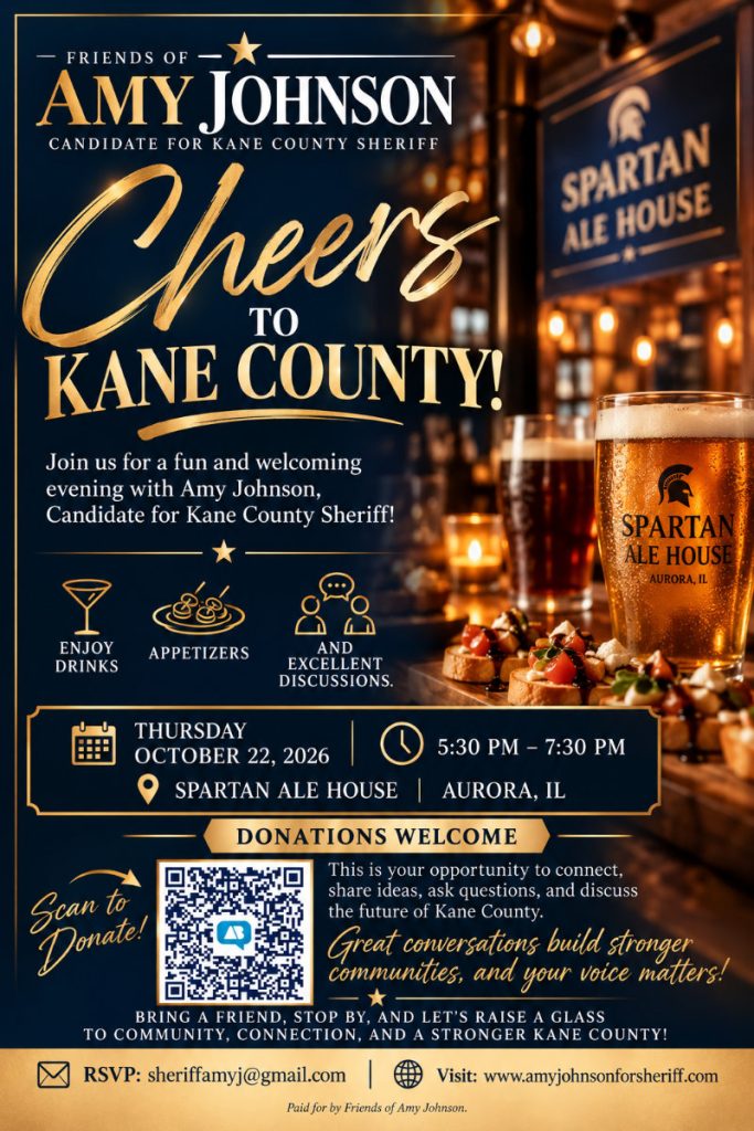 cheers to kane county amy johnson campaign social 2026