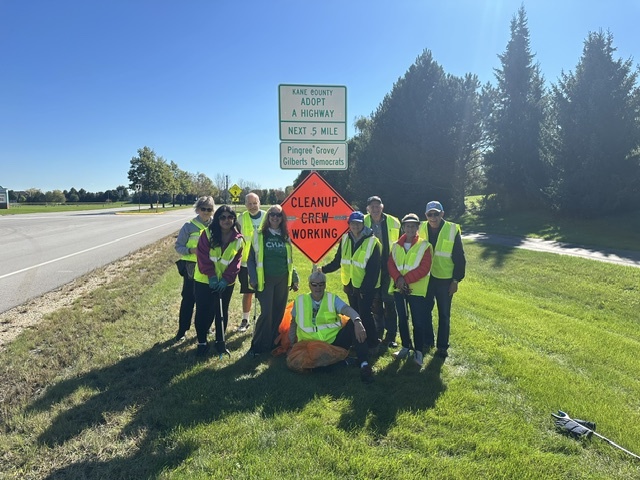 highway cleanup pingree grove gilberts democrats 01