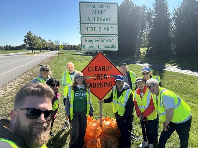 highway cleanup pingree grove gilberts democrats 02